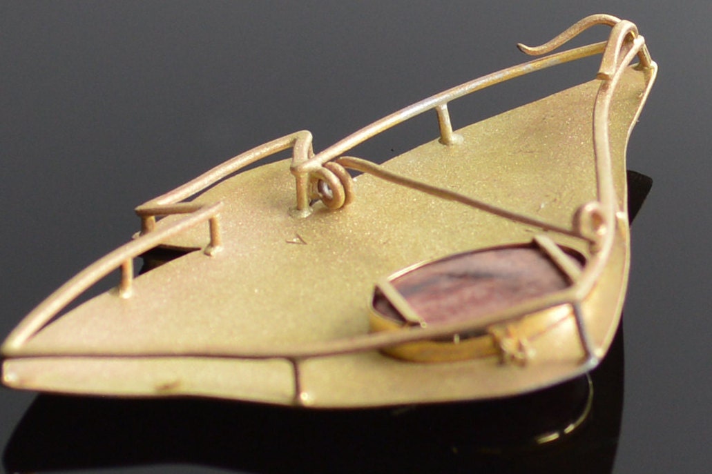 Opal & Gold Fish Pendant/Brooch Combo