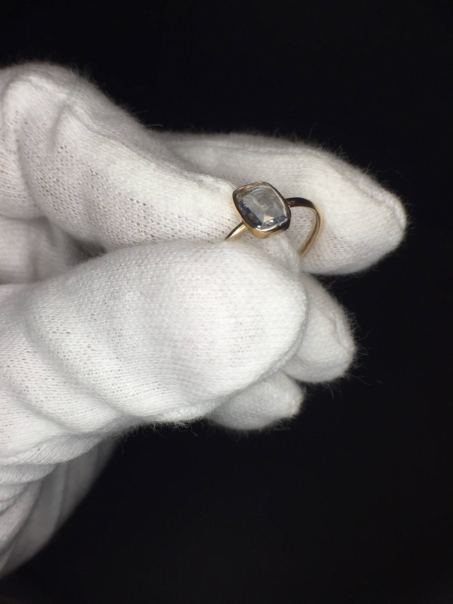 Grey Quartz Ring-14k Rose Gold