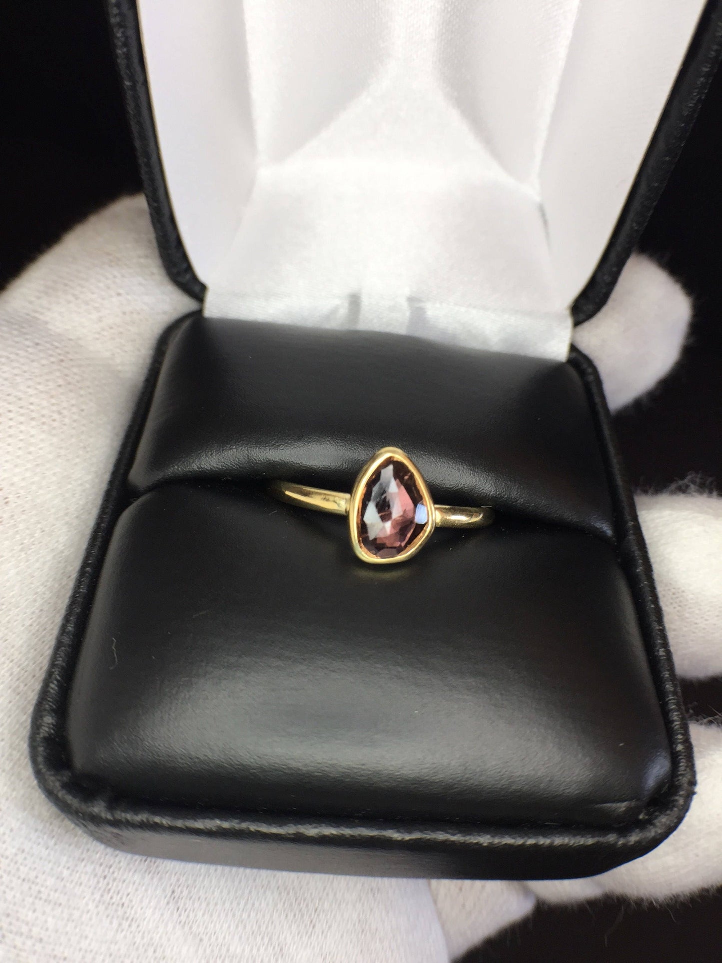 Peach Tourmaline Ring-18k Gold