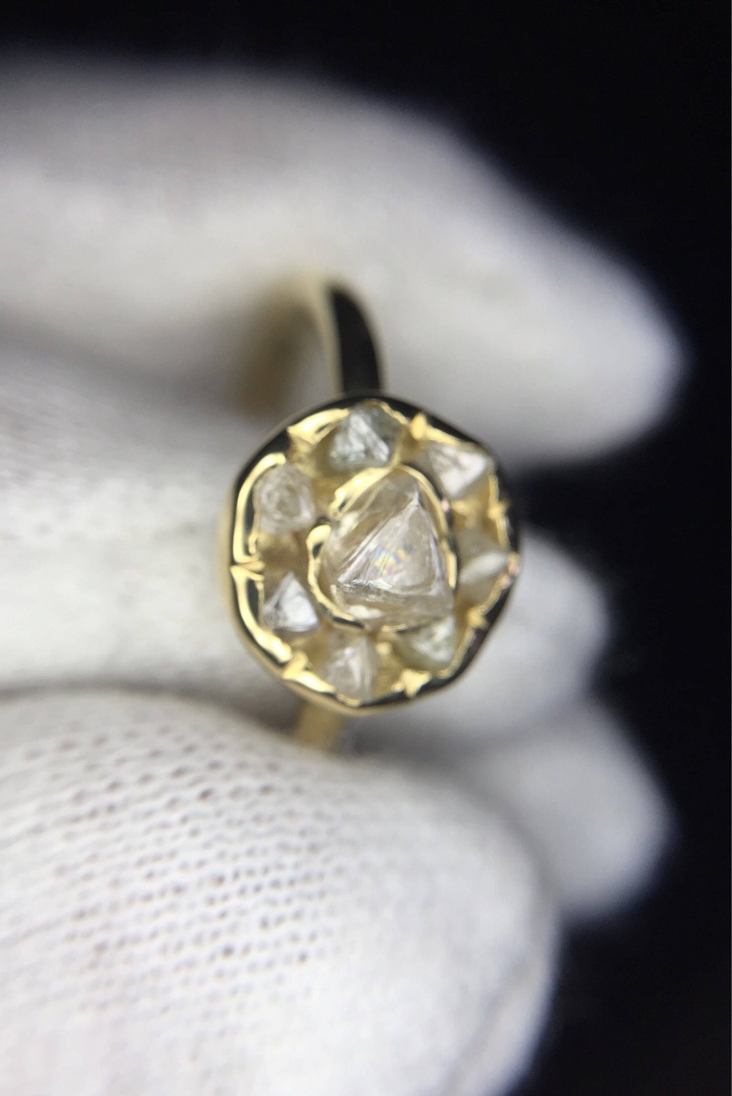 Rough Diamond Ring-18k Gold