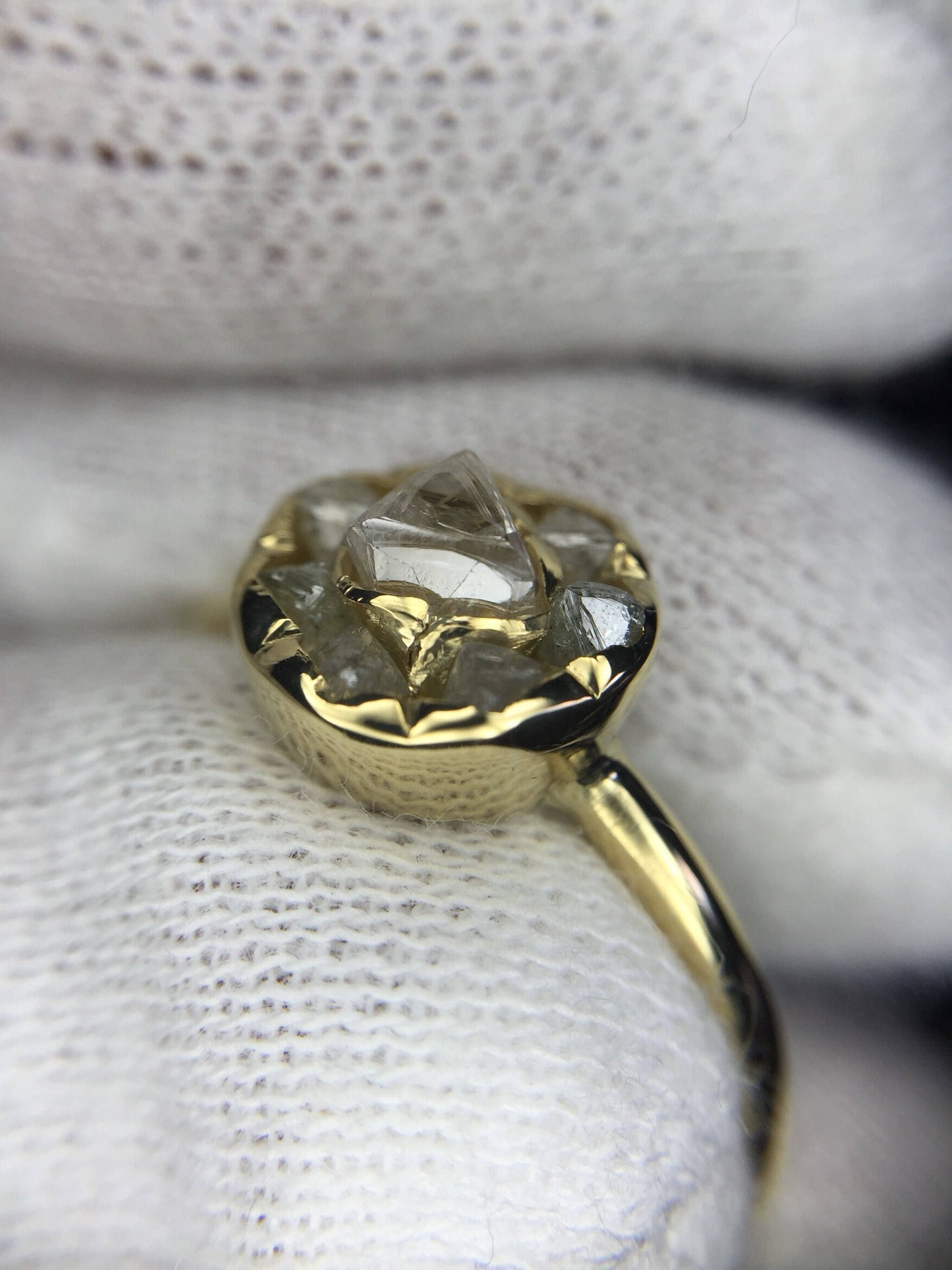 Rough Diamond Ring-18k Gold