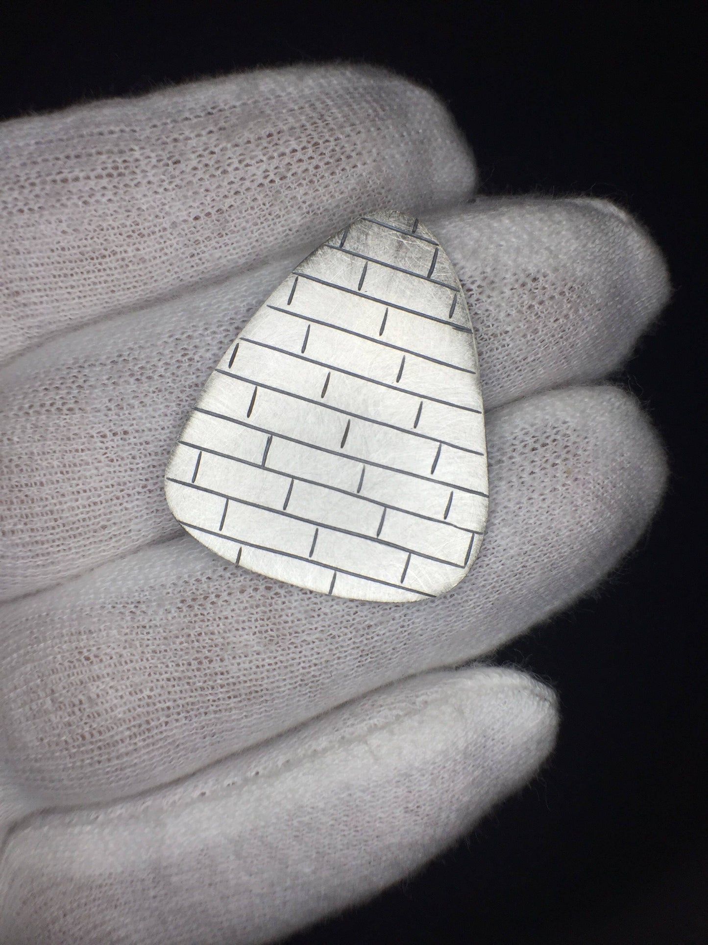 Engraved Guitar Pick-Sterling Silver