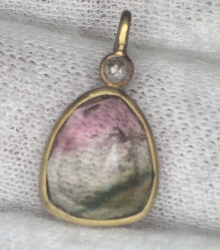 Watermelon Tourmaline Necklace