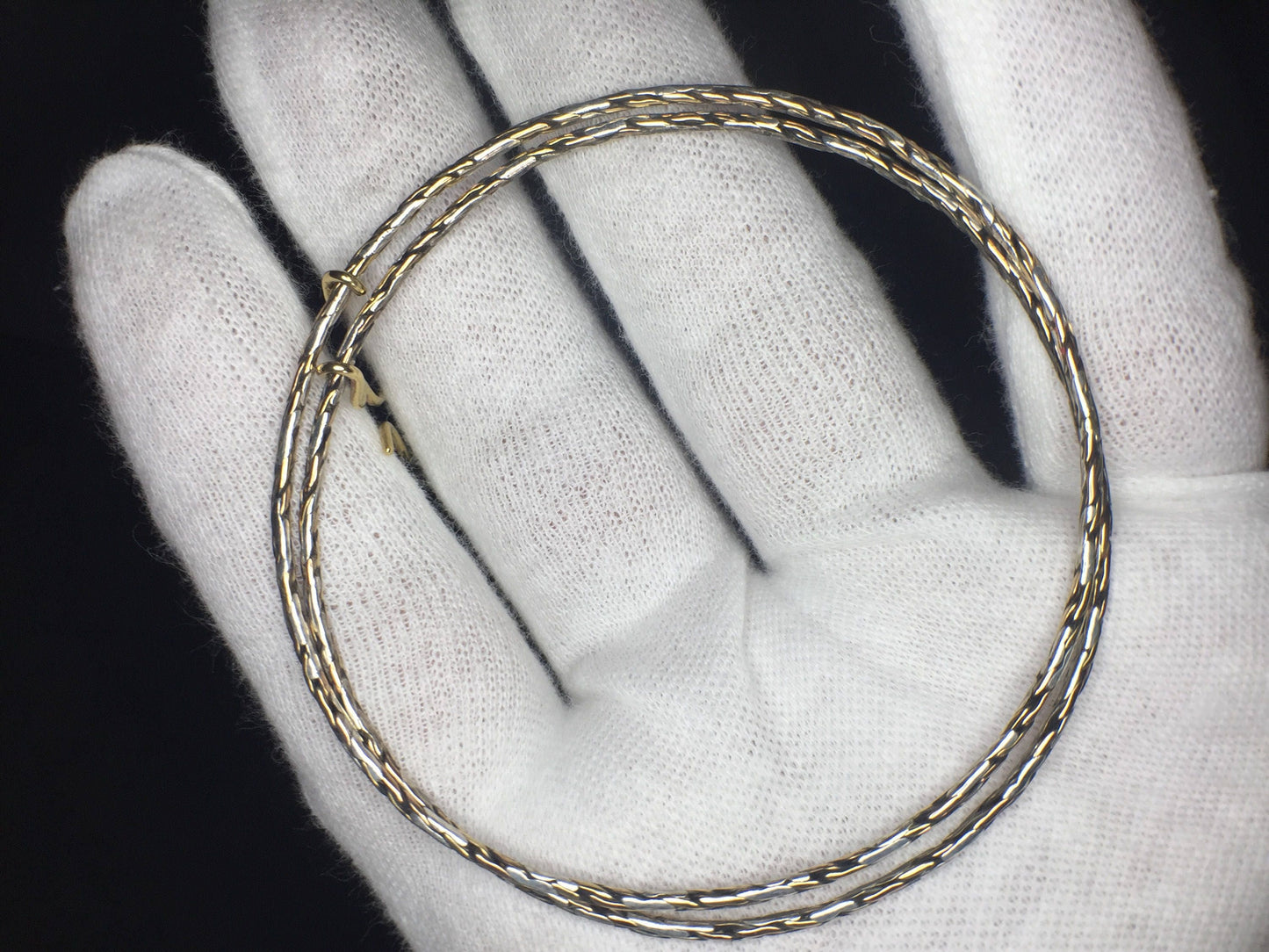 Giant Hoop Earrings in Woven silver, gold and rose gold