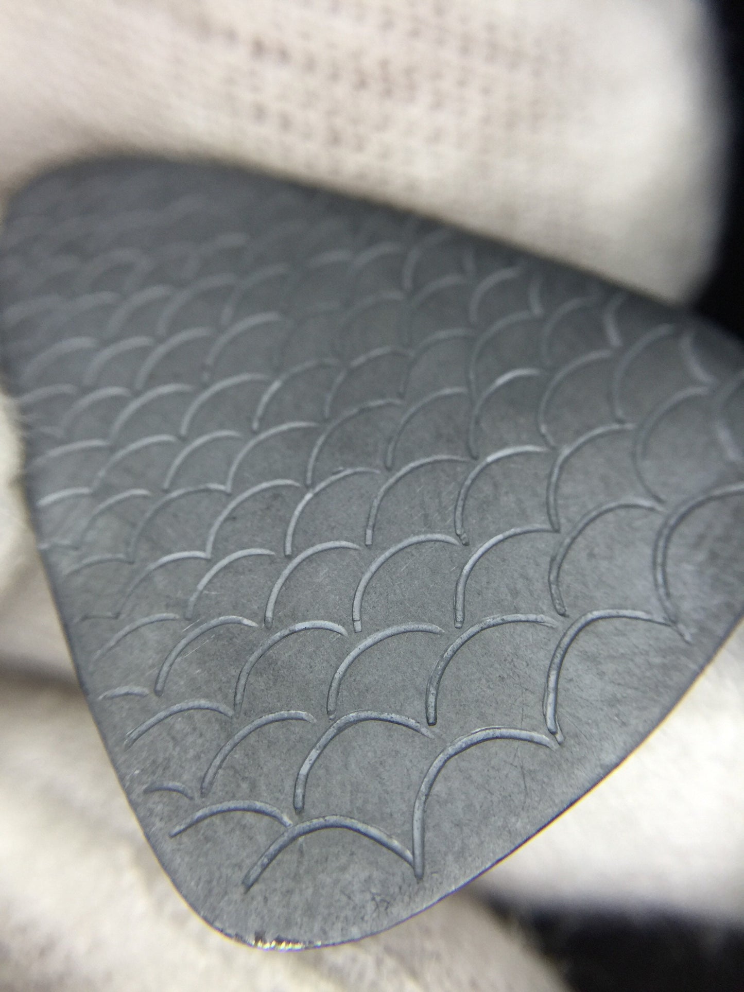 Engraved Guitar Pick-Sterling Silver(Oxidized)