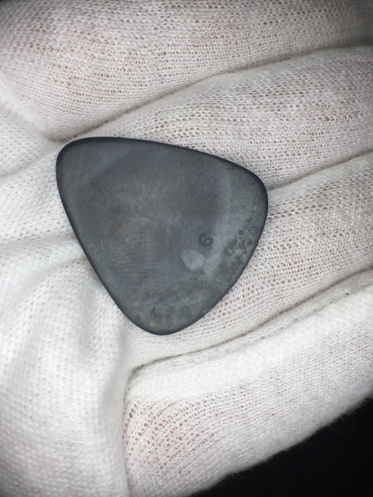 Engraved Guitar Pick-Sterling Silver(Oxidized)