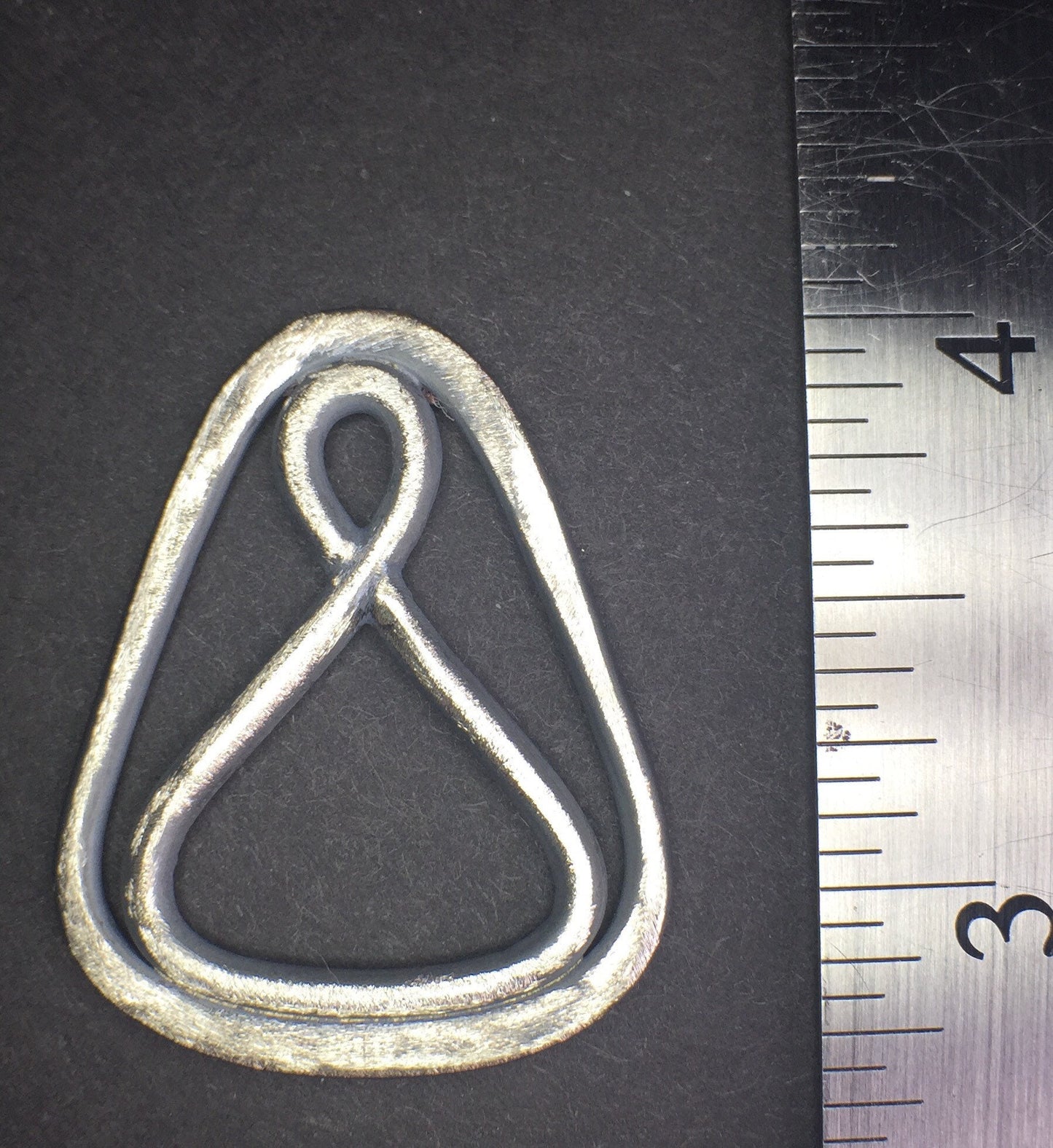 Guitar Pick in Sterling Silver Hand Engraved