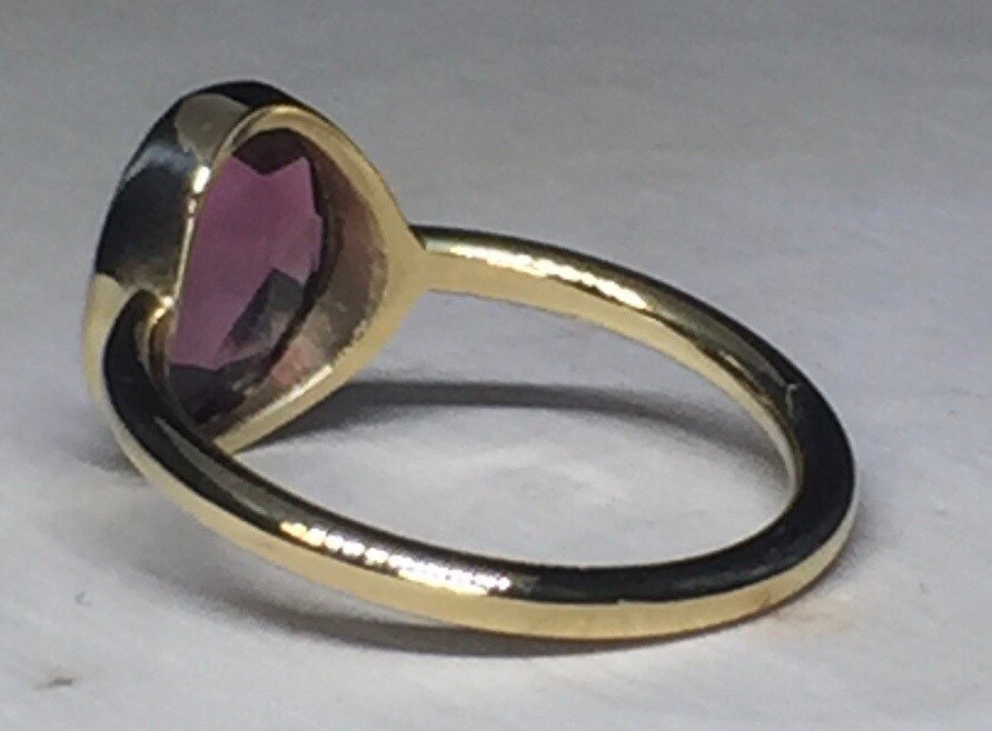 Purple Tourmaline Ring-18k Gold