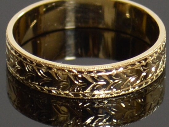 Engraved Band-14k gold