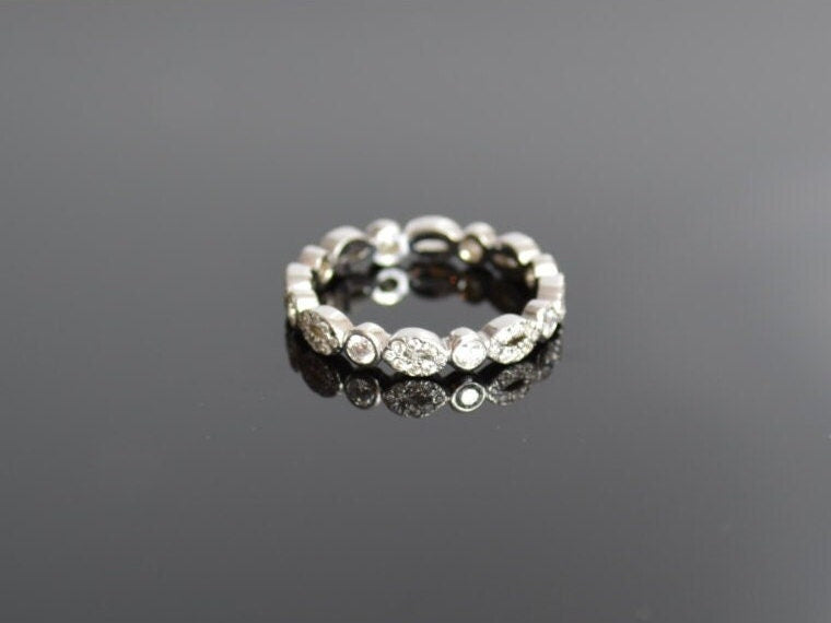 Eternity Band/Natural Diamonds-14k White Gold