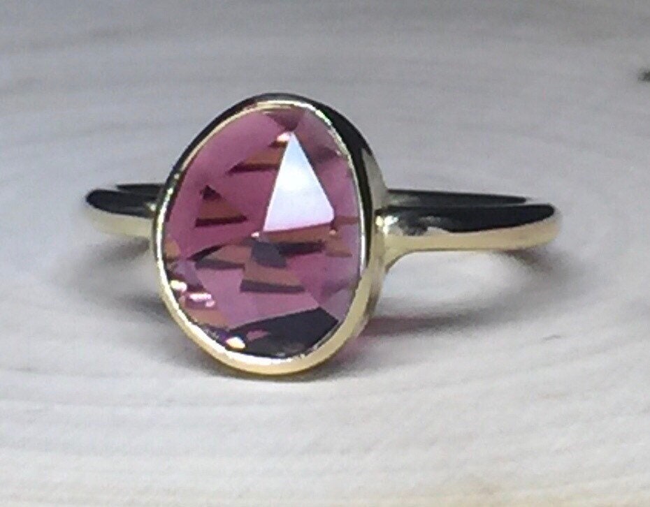 Purple Tourmaline Ring-18k Gold