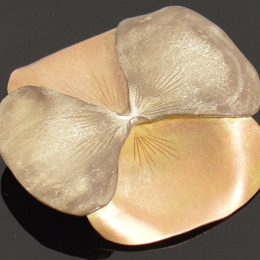 Flower Necklace-14k Rose Gold/Sterling Silver
