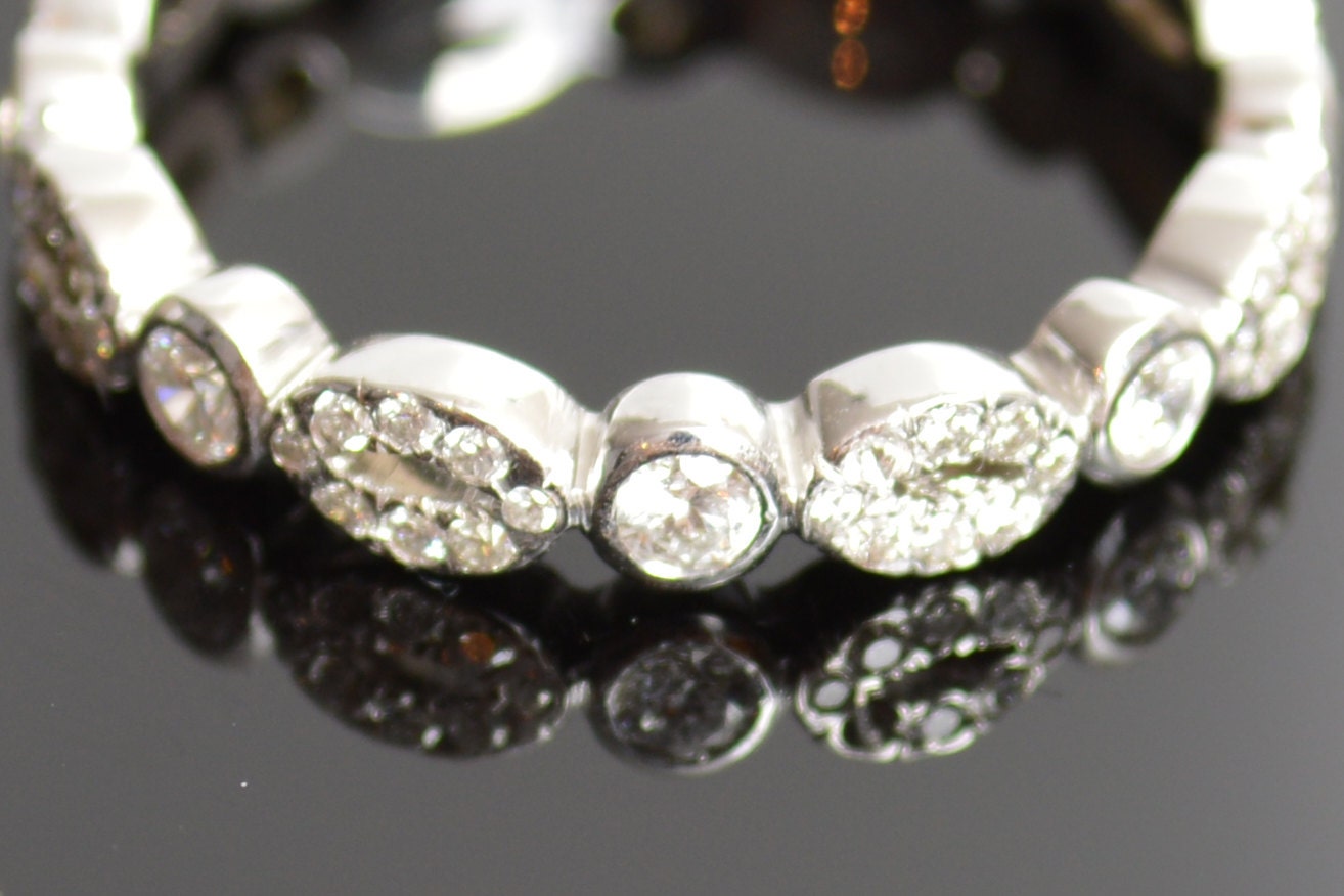 Eternity Band/Natural Diamonds-14k White Gold