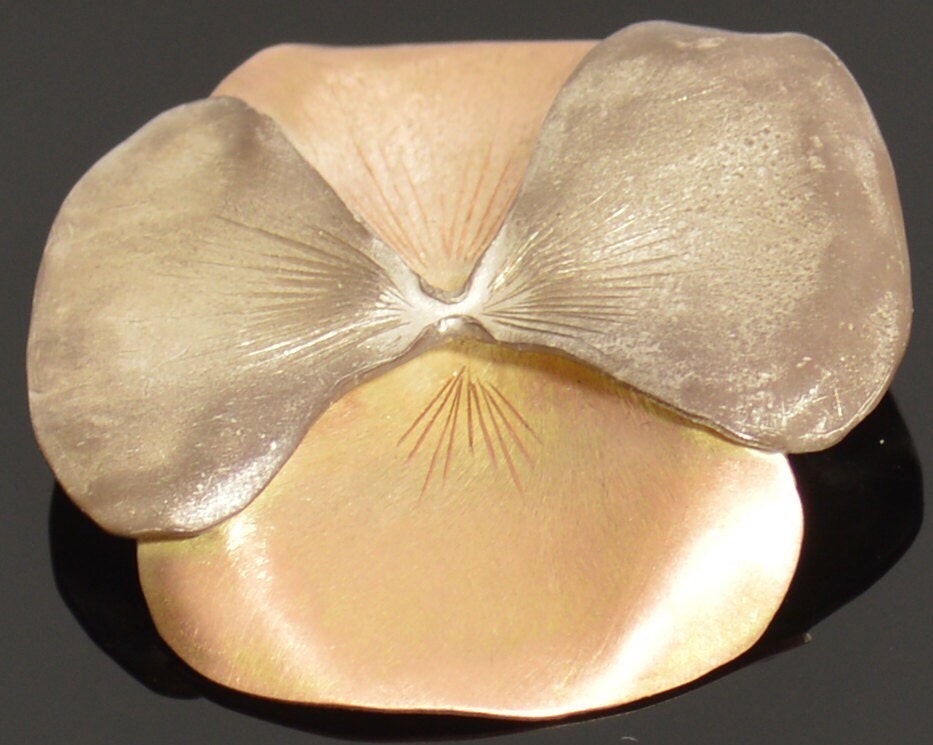 Flower Necklace-14k Rose Gold/Sterling Silver