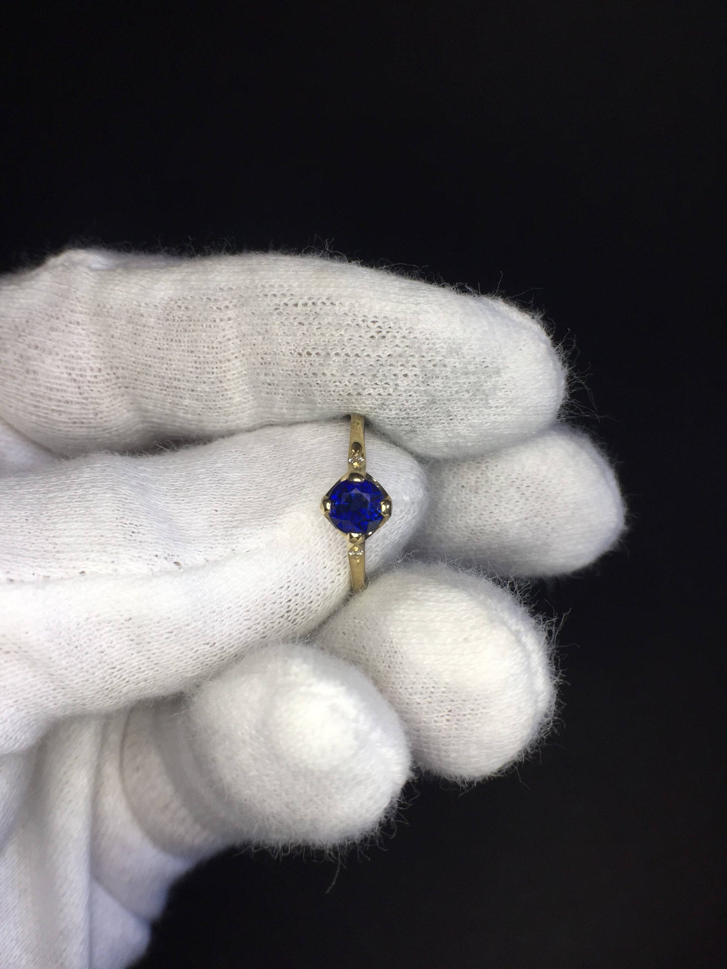 Sapphire and Diamond Ring-18k Gold