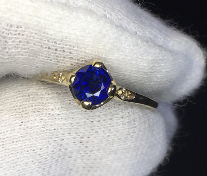 Sapphire and Diamond Ring-18k Gold