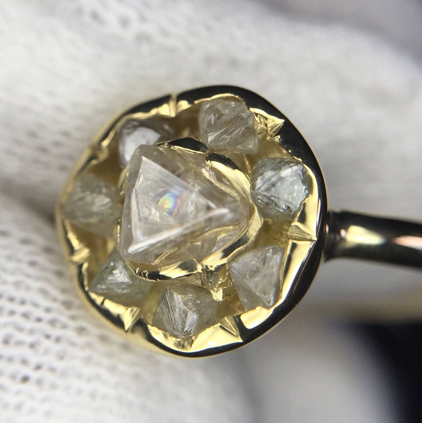 Rough Diamond Ring-18k Gold