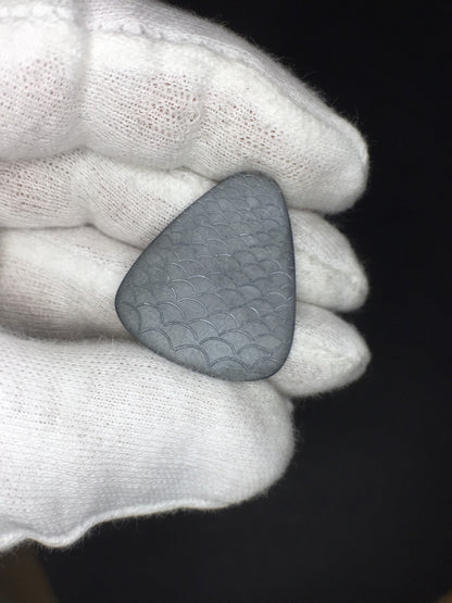 Engraved Guitar Pick-Sterling Silver(Oxidized)