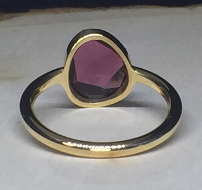 Purple Tourmaline Ring-18k Gold