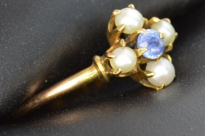 Second Hand Pearl/Sapphire Ring